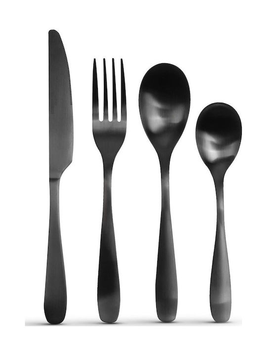 Besteckset Schwarz 16 Stück