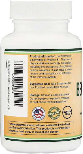 Double Wood Benfotiamine 150мг 120 капси