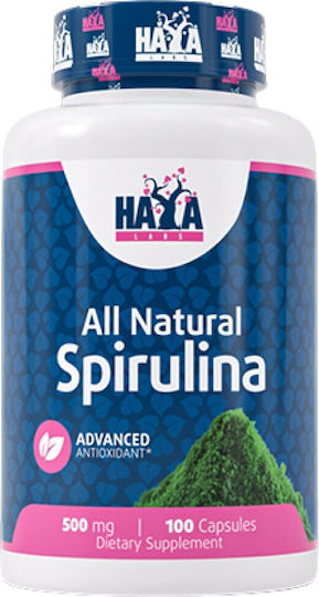 Haya Labs All Natural Spirulina 500mg 100 Registerkarten