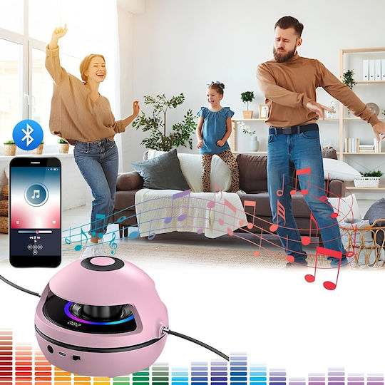 Coardă de Sărit Reglabilă Cablu Afișaj Led Adulți Copii Difuzor Bluetooth Integrat Telecomandă 10 Niveluri Viteză Autonomie Baterie 10 Ore Alimentare Usb Contor Pași Timp Calorii Antrenament Fitness Acasă Roz