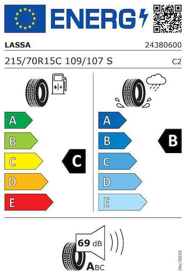 Lassa 215/70R15 107S Θερινό Λάστιχο για Φορτηγό Ελαφρού Τύπου