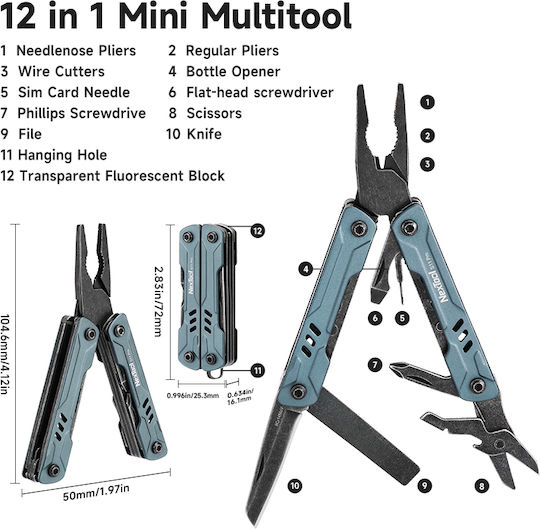 NexTool Mini Πολυεργαλείο Μαύρο