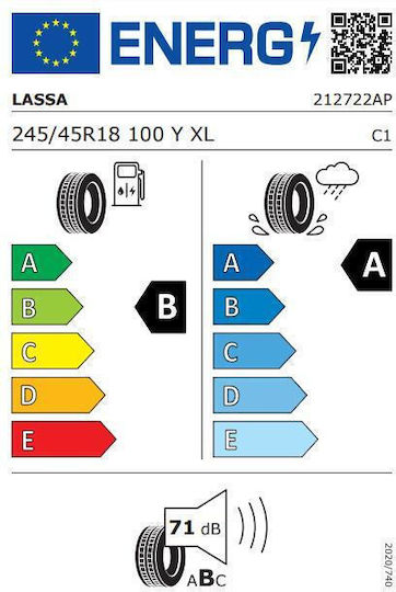 Lassa 245/45R18 100Y XL Лято Гума