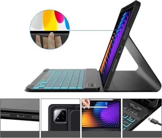 Tech-Protect Sc Pen + Клавиатура Galaxy Tab A9 A11 8.7 X110 X115 X133 X135 Розов