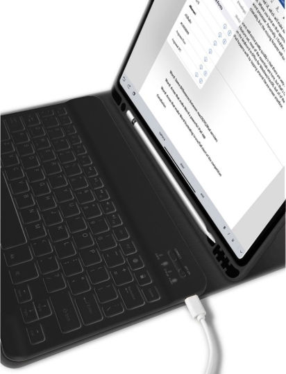 Tech-Protect Flip Cover cu Tastatură Violet (iPad 10.9'' 2022, iPad 11'' 2025)