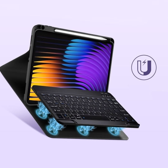 Tech-Protect Flip Cover cu Tastatură Violet (iPad 10.9'' 2022, iPad 11'' 2025)
