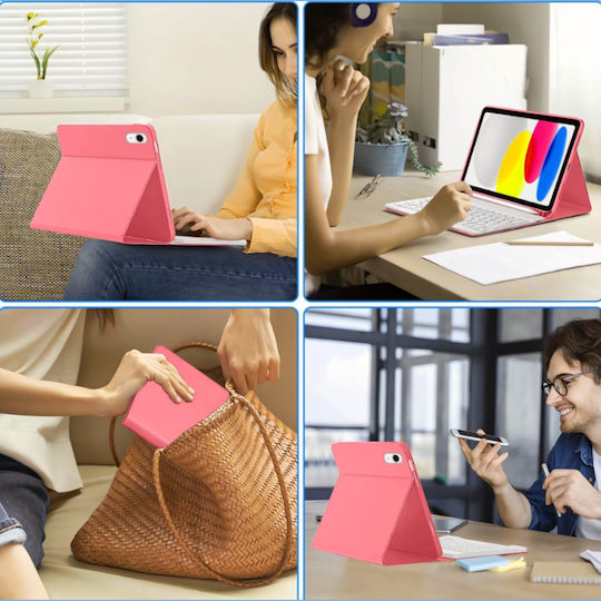 Tech-Protect Flip Cover cu Tastatură Violet (iPad 10.9'' 2022, iPad 11'' 2025)