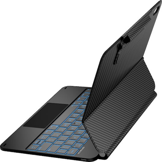 Typecase Klappdeckel Robust mit Tastatur Schware (iPad 11 A16 2025, iPad 10,9 2022)