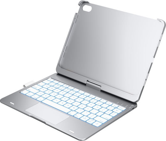 Typecase Flexbook Touch Klappdeckel mit Tastatur in Internationales Englisch Weiß (iPad 2022 10,9 Zoll / iPad 2025 11")