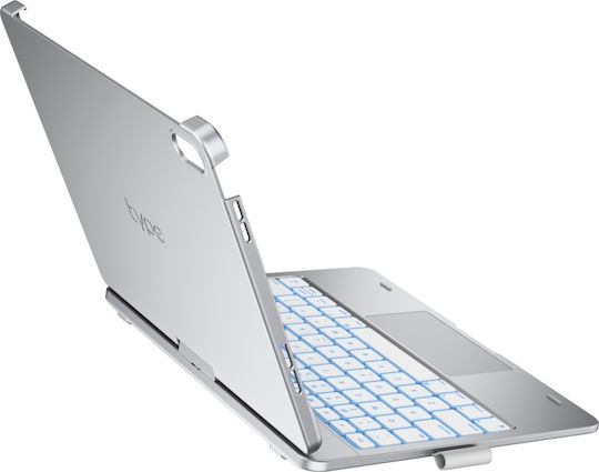 Typecase Flexbook Touch Klappdeckel mit Tastatur in Internationales Englisch Weiß (iPad 2022 10,9 Zoll / iPad 2025 11")
