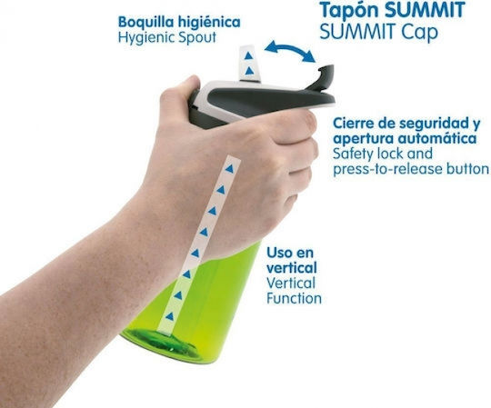 Laken Παιδικό Παγούρι Πλαστικό με Καλαμάκι Non Spill Μπλε 450ml