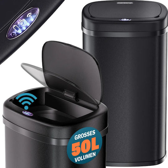Monzana Inox Gri 50L Coș De Gunoi Monzana Inox Gri 50L Coș De Gunoi