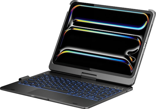 Typecase Case Flexbook Touch Tastatur iPad Air 11 2024/2025 Grau Kb201t-110-b-sgy-blk-b-us-v4
