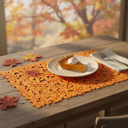 Felt Orange Placemats 44.5x28.5cm