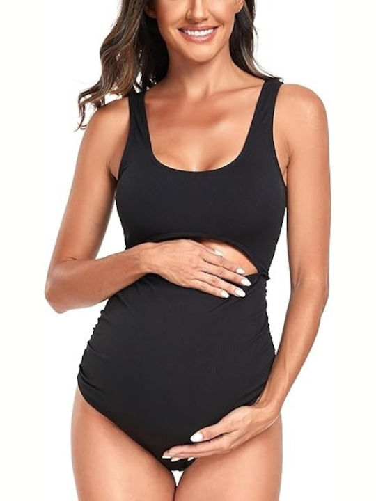 Costum de Baie pentru Gravide Eastelegant Întreg Retro Decolteu Halter Mărimea M