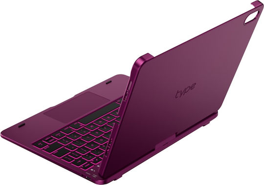 Typecase Case Flexbook Touch Tastatur iPad 11 (A16) 2025 iPad 10,9 2022 Raspberry Kb201t-100-b-rby-blk-b-us-v3