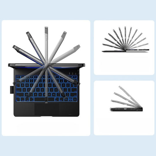 Typecase Case Flexbook Touch Tastatur iPad 11 (A16) 2025 iPad 10,9 2022 Raspberry Kb201t-100-b-rby-blk-b-us-v3