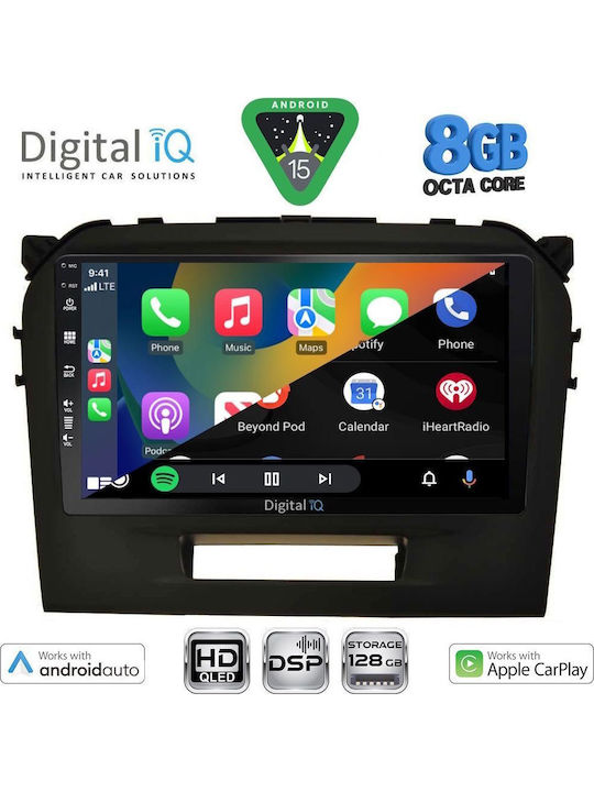 Digital IQ Car Audio System for Suzuki Vitara 2016-2022 (Bluetooth/USB/WiFi/GPS/Apple CarPlay/Android Auto) with 9" Touch Screen