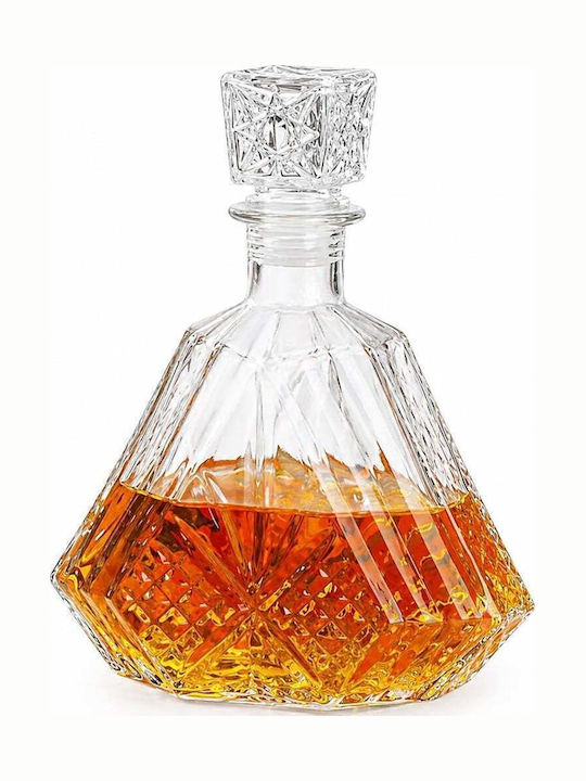 Carafă de Servire din Sticlă pentru Lichior cu Dop Transparentă 750ml