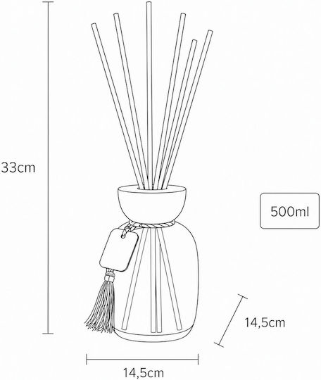 MrShome Raumduft Sticks 500ml Bergamotte & Oud Df-0079004