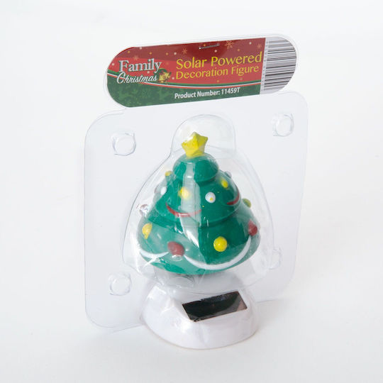 Decorațiune Solară De Crăciun 10 Cm Figurină Mobilă Încărcare Solară Decor Mașinuță Pentru Fereastră