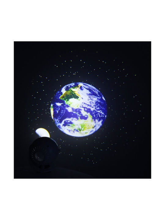 ikonka Lumină Led Pentru Copii Proiector Negru 11.5x11x11cm
