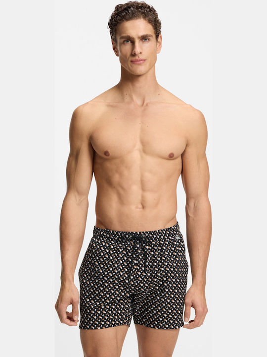 Men's Swimwear Shorts Black, White, Beige with Patterns