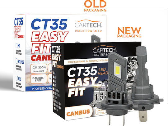 Cartech Λάμπα Αυτοκινήτου H7 Canbus LED 6500K Ψυχρό Λευκό 50W