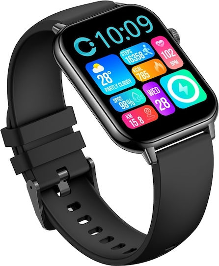 Colmi C28 Smartwatch mit Herzfrequenzsensoren Schwarz