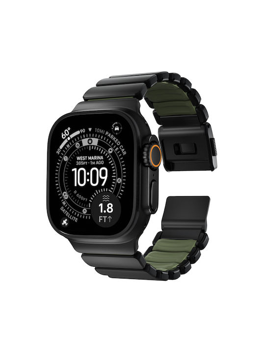 Nomad Stratos Band Black Titanium Forest Green Fkm Aw 45 46 49mm Nm009575858