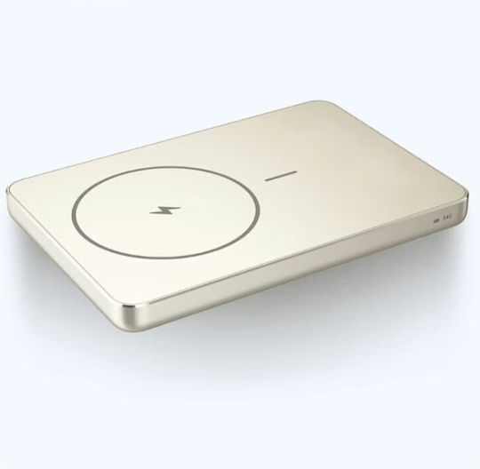Xiaomi Super Slim Magnetic MagSafe Power Bank 5000mAh 22.5W με Θύρα USB-C Power Delivery / Quick Charge 3.0 Χρυσό