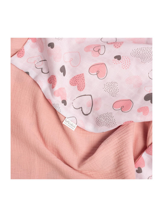 Kidizi Babydecke Wickeltücher für Kinderzimmer Baumwoll Rosa 110x75cm