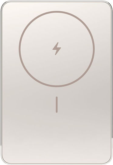 Xiaomi Super Slim Magnetic MagSafe Power Bank 5000mAh 22.5W με Θύρα USB-C Power Delivery / Quick Charge 3.0 Χρυσό