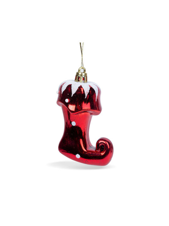 Christmas Tree Decoration Shiny Red Santa Claus Boots 8 Cm