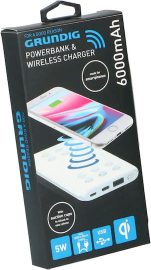 Grundig 14753 Power Bank 6000mAh 5W with USB-A Port White