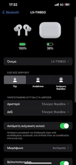 Moxom LX-TW803 In-ear Bluetooth Handsfree Ακουστικά με Θήκη Φόρτισης Λευκά