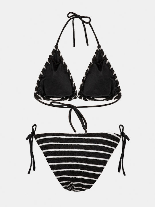 Bikini Set Striped Black and White