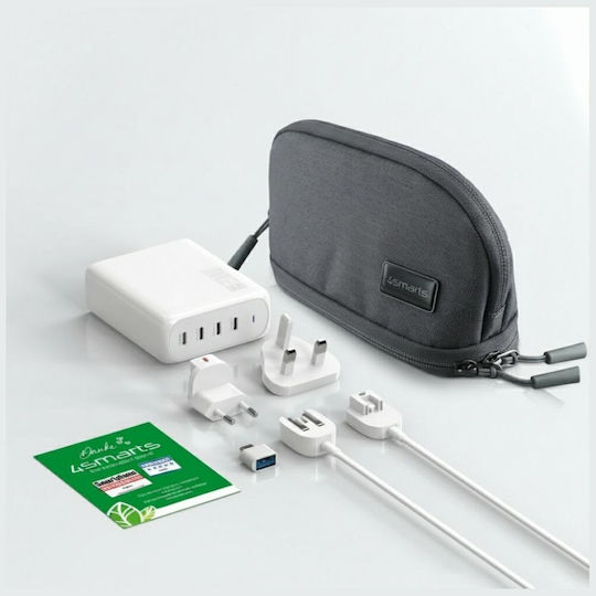 4Smarts Φορτιστής Χωρίς Καλώδιο GaN με 4 Θύρες USB-C 200W Λευκός (545200)