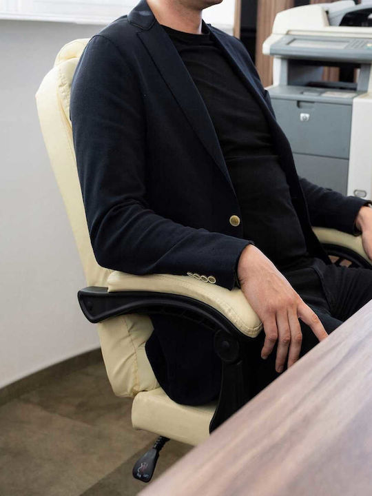 Scaun de Director cu Inclinare Alb