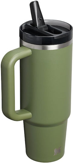 Stanley Protour Flip Handled Tumbler Thermos Bottle Plastic 890ml Stanley With Straw And Handle
