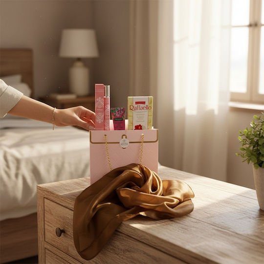 Set Premium Luxury Maro Eșarfă din Mătase Maro Parfum Badee Al Oud 35 Ml Cremă de Mâini Raffaello În Cutie Cadou în Formă de Geantă