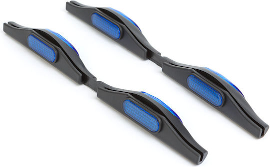 Reflective Car Door Edge Protection Set 2 Pcs Door Guard Blue Black