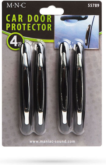 Car Door Edge Protection Set 4 Pcs Door Guard Strip Self-adhesive Black Pvc