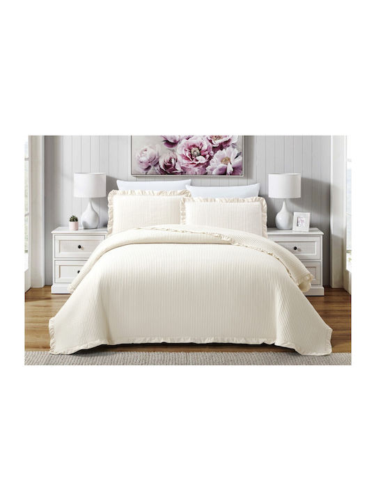 Liolios Home Armony Tagesdecken Halbdoppel Cream 180x240cm
