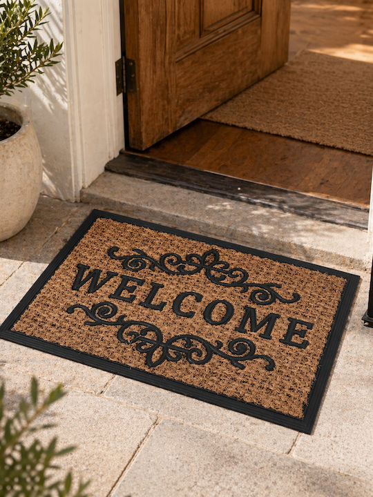 MRShome Doormat Entrance Made of Rubber Welcome 60x40cm