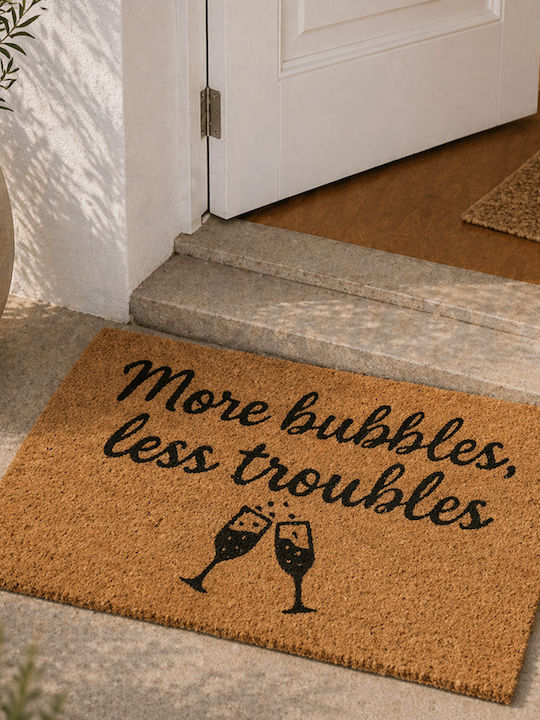 MRShome Doormat More Bubbles Less Troubles 59x39cm