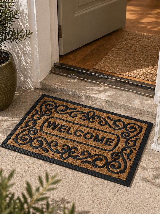 MRShome Doormat Entrance Rubber Welcome 60x40cm