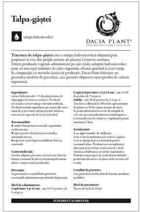 Dacia Plant Tinctură de Talpa Gâștei 50ml