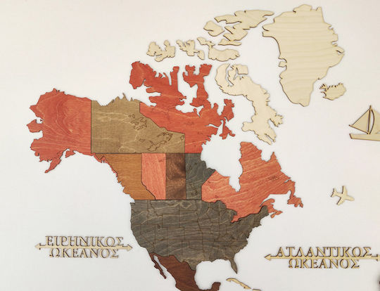 Διακοσμητικό Τοίχου από Ξύλο WoodMyMap Διακοσμητικό Τοίχου από Ξύλο WoodMyMap