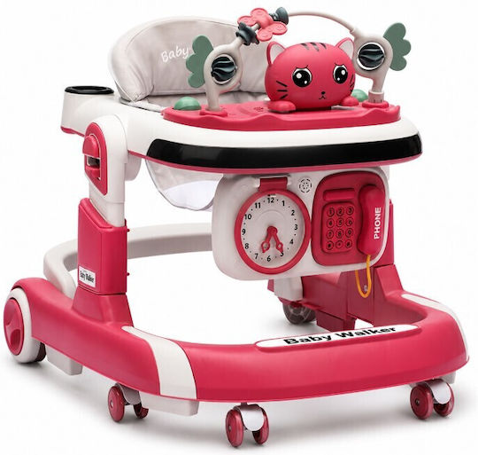ForAll Baby Walker with Music for 6+ Months Fuchsia
